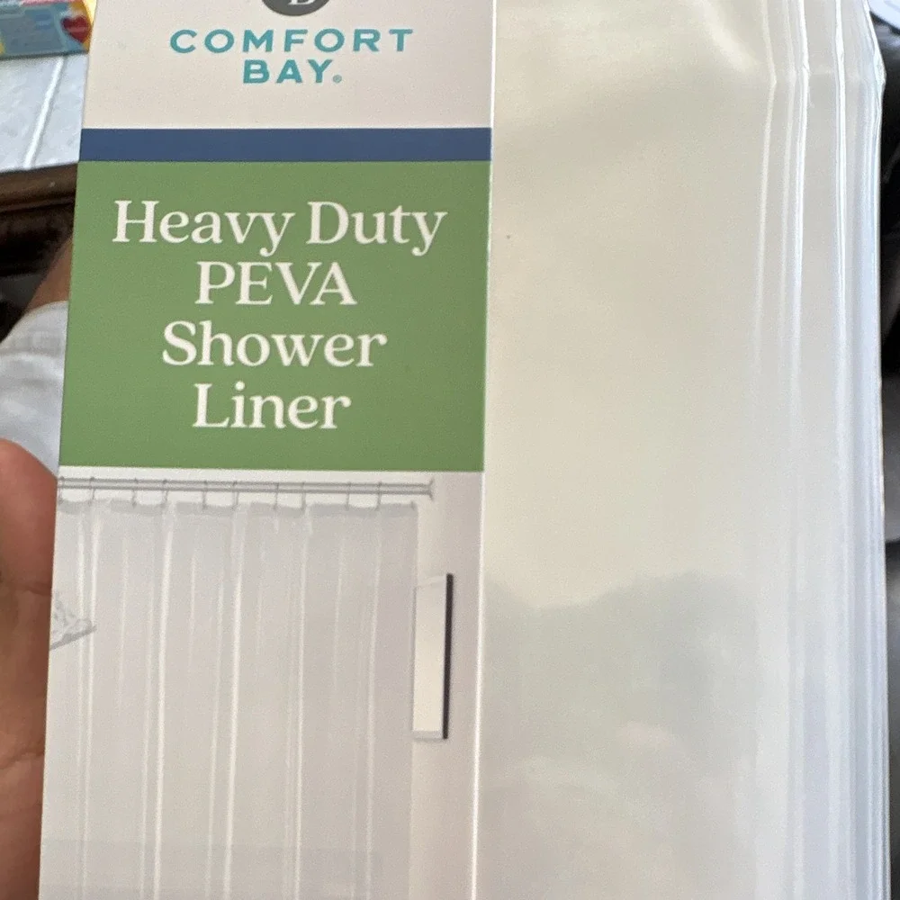 Lot of 3 Comfort Bay Clear PEVA Shower Curtain Liner 70x72 Heavy Duty Clear